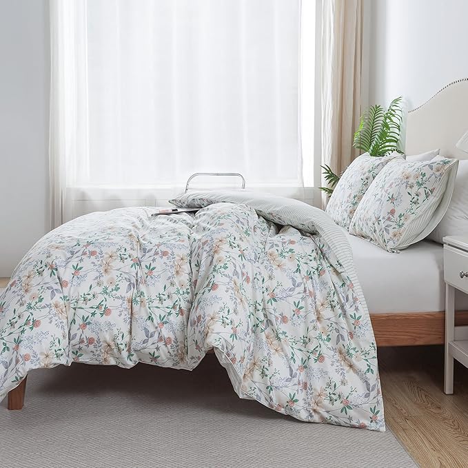 100% Cotton Duvet Cover Set - Queen - 3 Piece