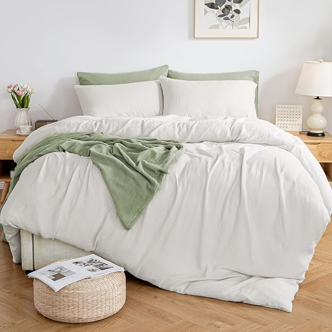 Linen Duvet Cover Set - King - 3 Piece