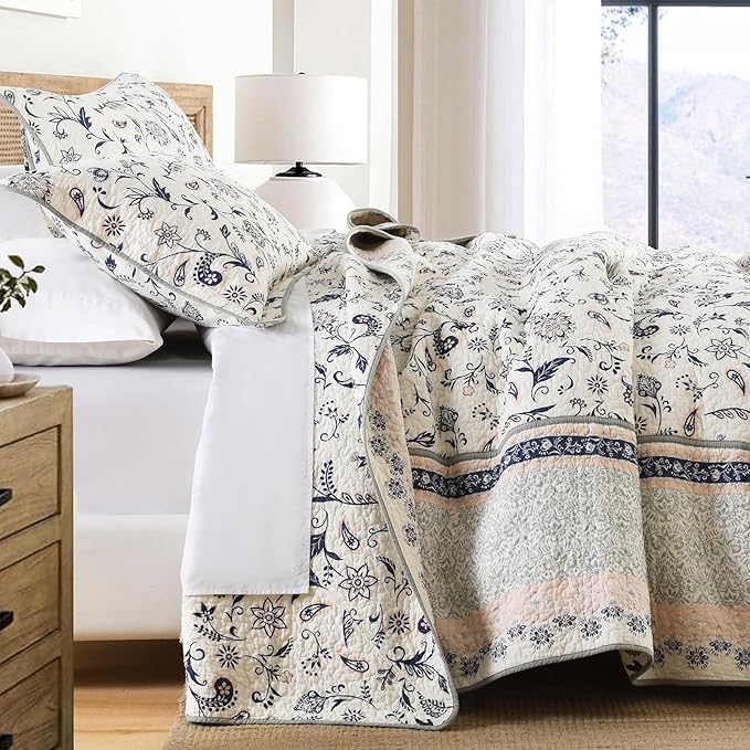 100% Cotton Bedding Set - King - 120 x 128 in - 3 Piece