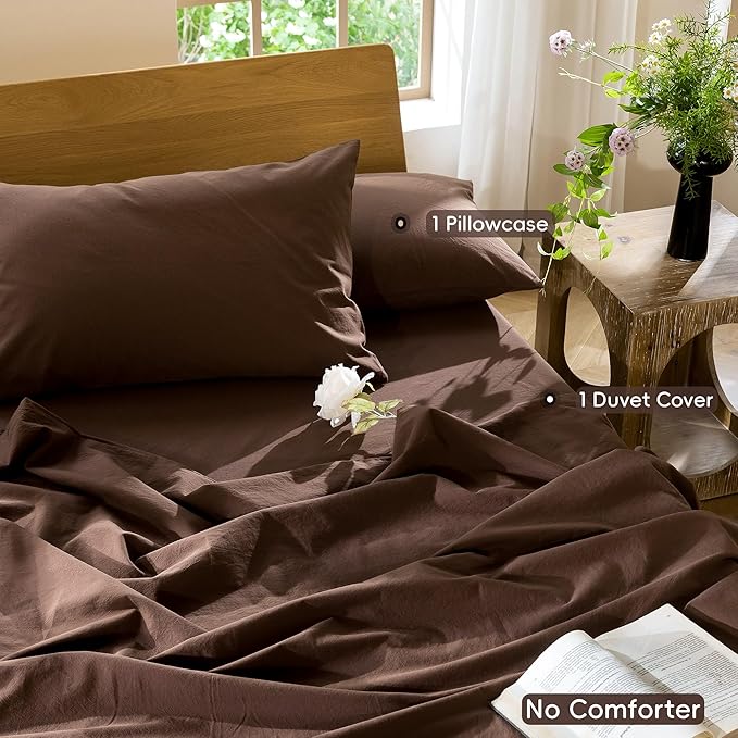 Linen Duvet Cover Set - Twin