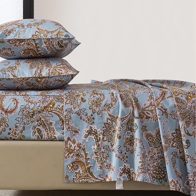 100% Cotton Bed Sheet Set - King - 4 Piece