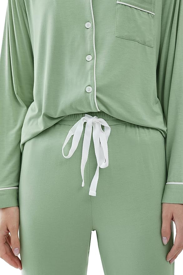 Women's Bamboo Cooling Pajama Set - Long Sleeve