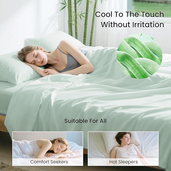 Bamboo Cooling Bed Sheet Set - Twin - 3 Piece