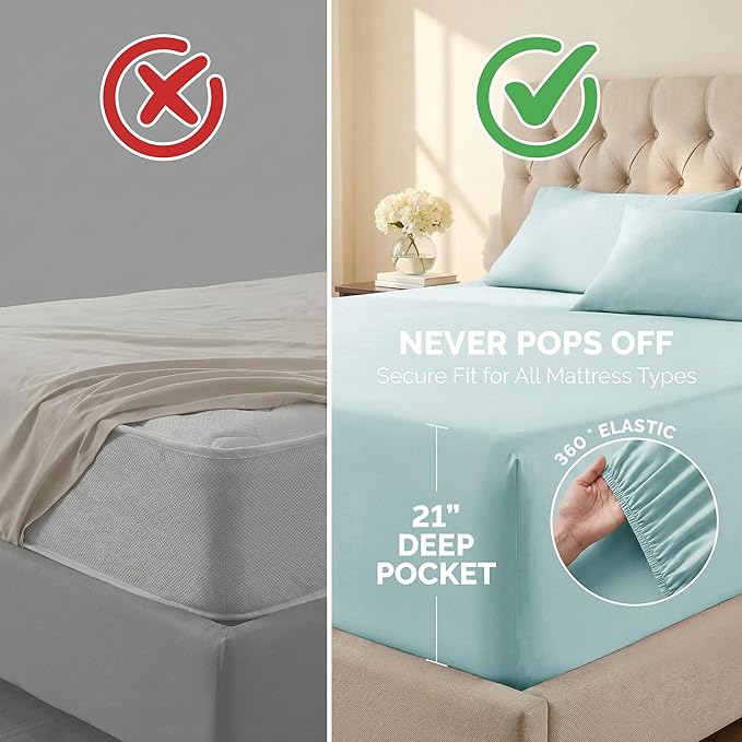 Microfiber Bed Sheet Set - King - 6 Piece