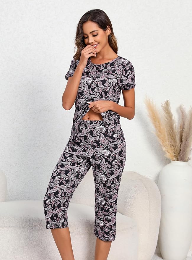 Women's Capri Pajama Set - 2 Piece