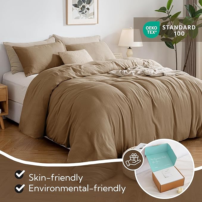 Linen Duvet Cover Set - King - 3 Piece
