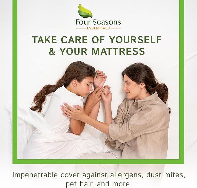 Bamboo Cooling Mattress Protector - Queen