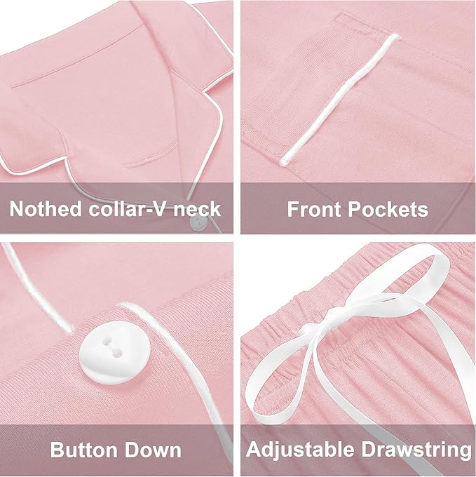 Women's 100% Cotton Pajama Set - Long Sleeve - 2 Piece