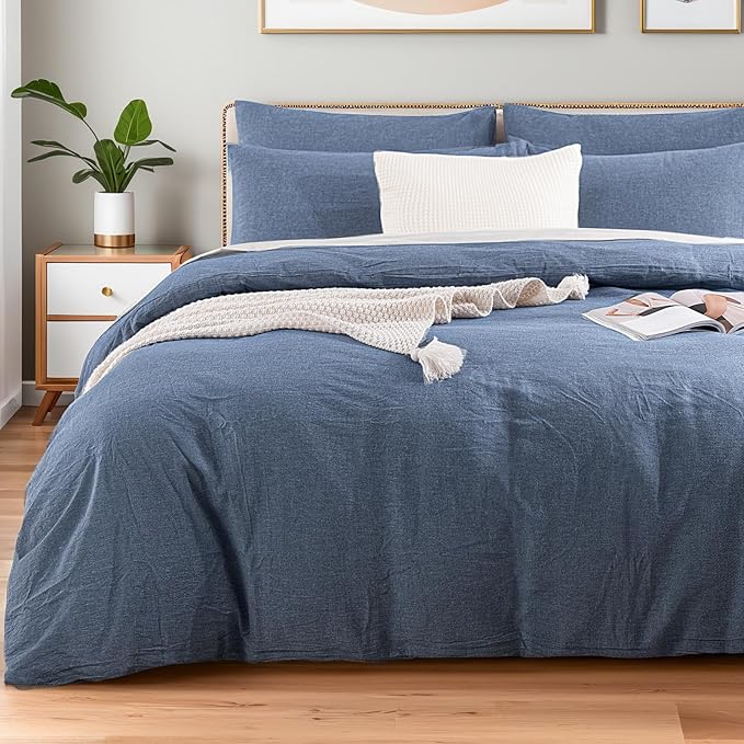Linen Duvet Cover Set - King - 3 Piece