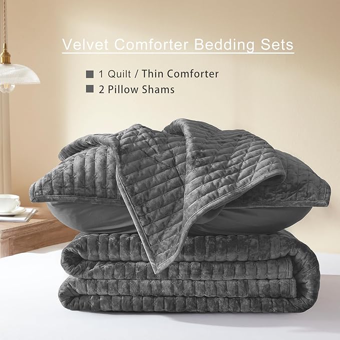 Velvet Quilt Set - King
