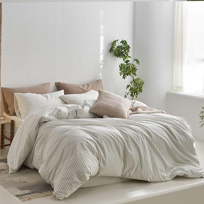 Linen Duvet Cover Set - Twin