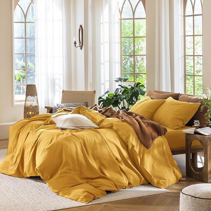 Linen Duvet Cover Set - Twin