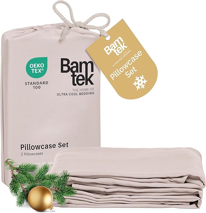 Bamboo Cooling Pillowcase Set - Queen - 2 Piece