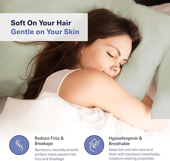 Bamboo Cooling Pillowcase Set - Queen - 2 Piece