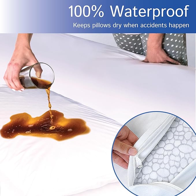 Waterproof Pillow Protector - King - 2 Piece