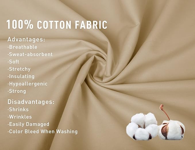 100% Cotton Pillowcase - 21 x 54 in
