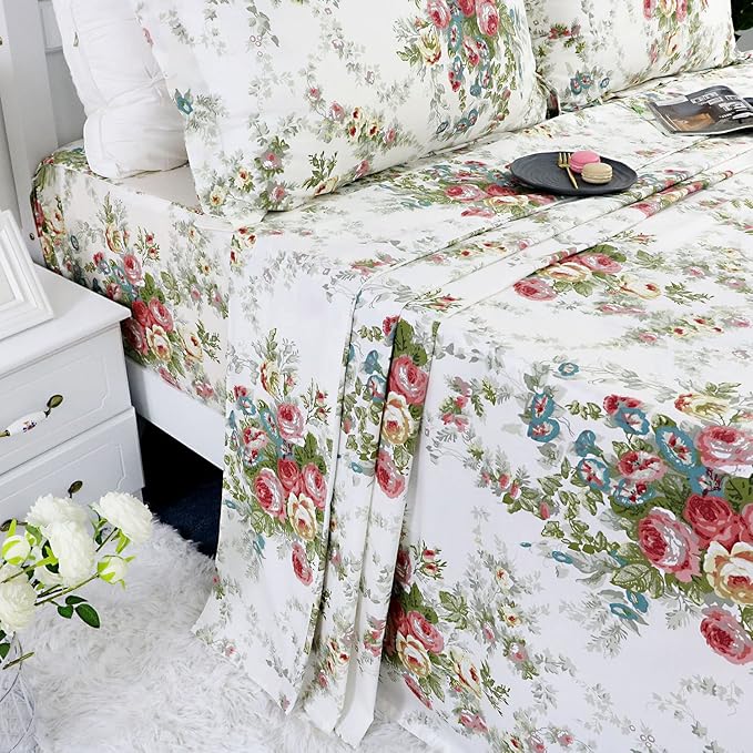 100% Cotton Hypoallergenic Bed Sheet Set - Twin - 4 Piece