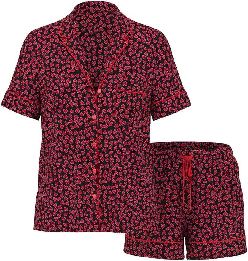 Women's Shorts Pajama Set - Short Sleeve - 2 Piece
