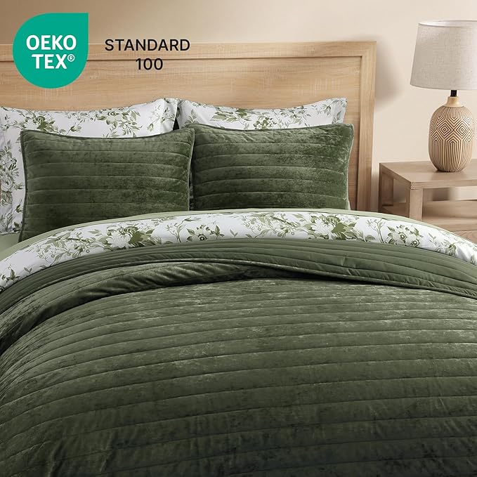 Velvet Quilt Set - King - 3 Piece