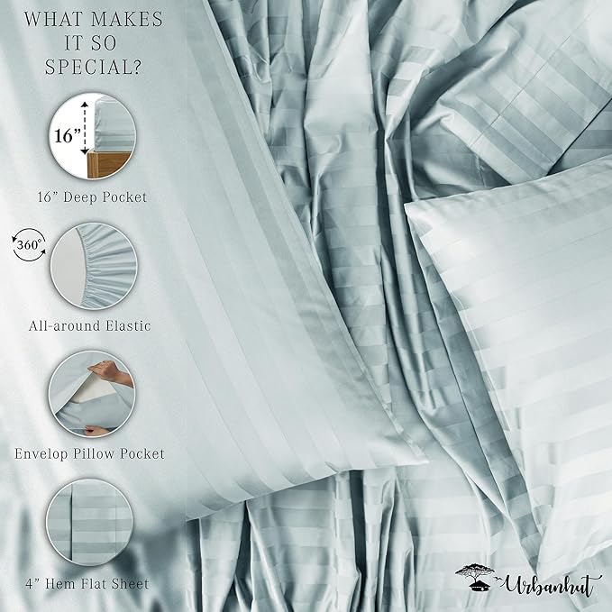 Bed Sheet Set - Queen - 16 in Deep Pocket - 4 Piece