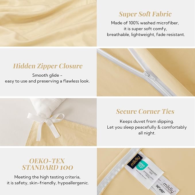 Microfiber Duvet Cover Set - 2 Piece