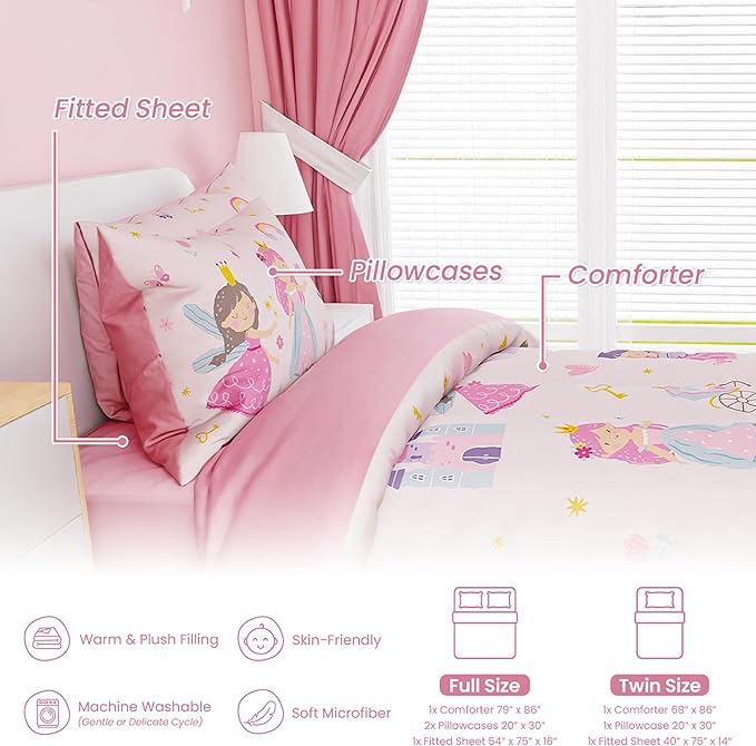 Microfiber Comforter Set - Twin - 68 x 86 in - 3 Piece