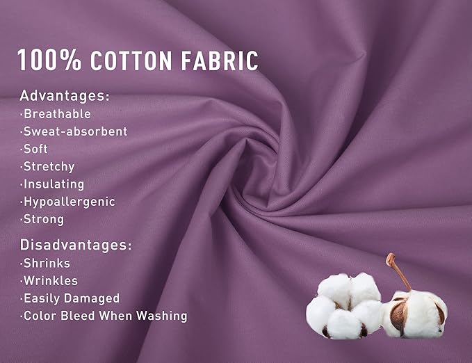 100% Cotton Pillowcase Set - Queen - 20 x 30 in - 2 Piece