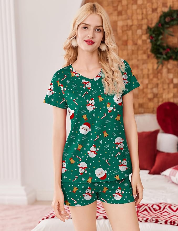 Women's Pajama Set - Short Sleeve - 2 Piece