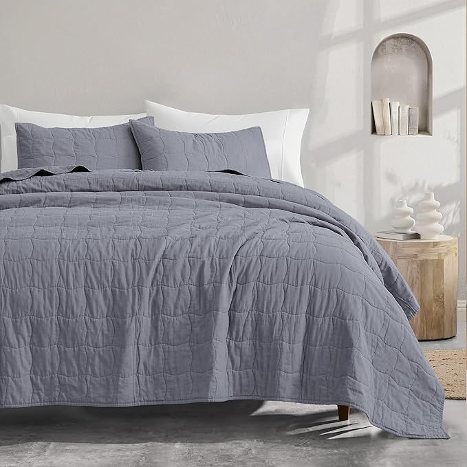 100% Cotton Hypoallergenic Quilt Set - King