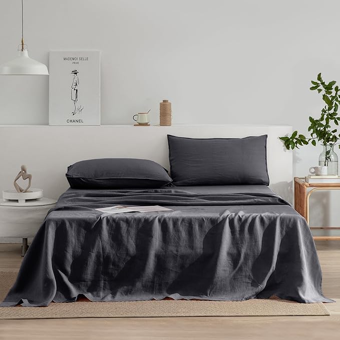 Linen Bed Sheet Set - Twin - 3 Piece