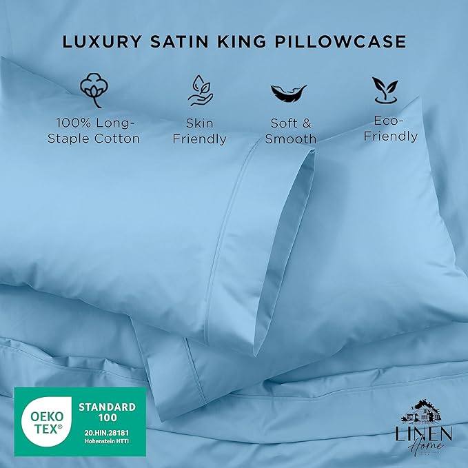 Linen Pillowcase Set - King - 2 Piece