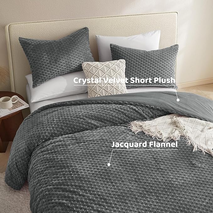 Flannel Comforter Set - Queen - 3 Piece