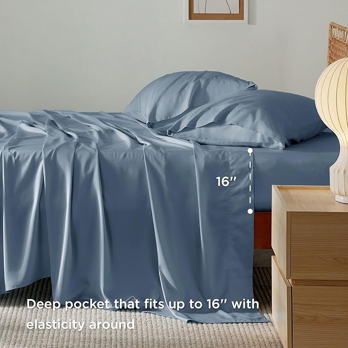 Bamboo Cooling Bed Sheet Set - Queen