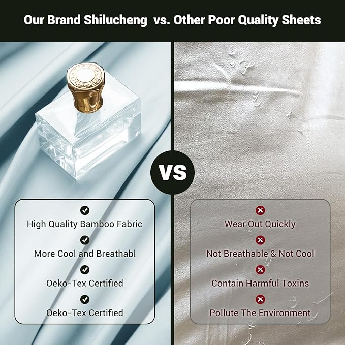 Bamboo Cooling Bed Sheet Set - King - 4 Piece