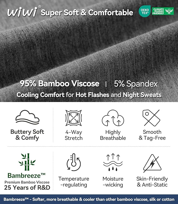 Women's Bamboo Cooling Pajama Set - Short Sleeve - 2 Piece