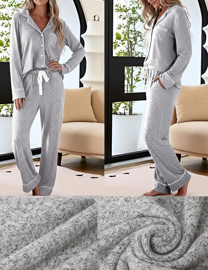 Women's Pants Pajama Set - Long Sleeve - 2 Piece
