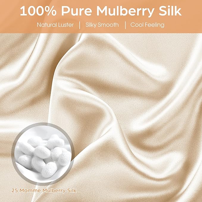 Mulberry Silk Pillowcase Set - King - 2 Pack