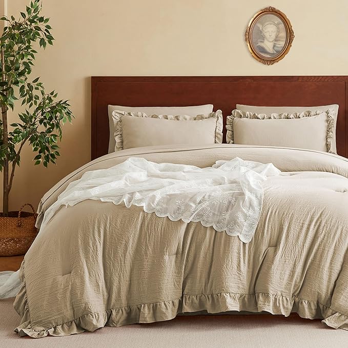 Linen Comforter Set - King - 7 Piece