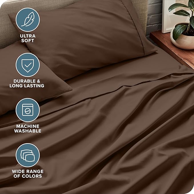 Microfiber Bed Sheet Set - Full - 4 Piece