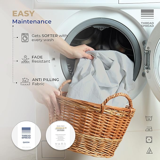 100% Cotton Pillowcase Set - King - 2 Piece