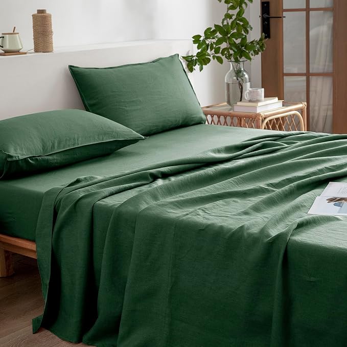 Linen Bed Sheet Set - Full - 4 Piece
