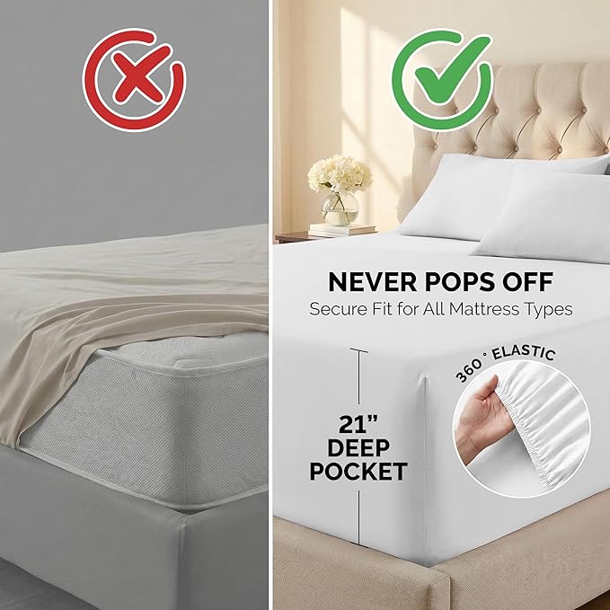 Microfiber Bed Sheet Set - California King - 4 Piece