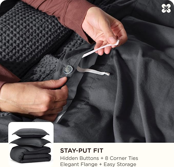 100% Cotton Duvet Cover - King - 3 Piece