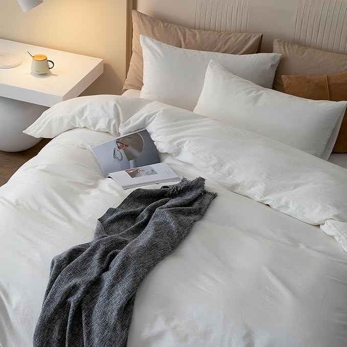 Linen Duvet Cover Set - King - 120 x 120 in - 3 Piece