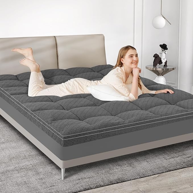 Memory Foam Cooling Mattress Topper - Full - 21 in Deep Pocket