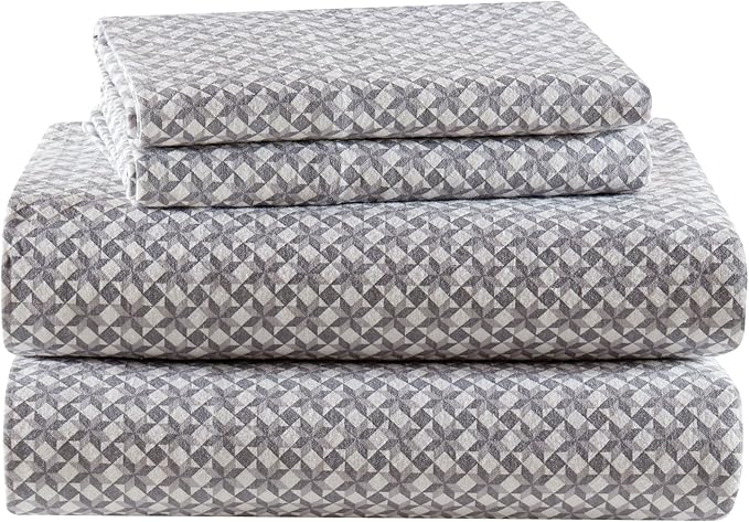 100% Cotton Bed Sheet Set - King - 4 Piece