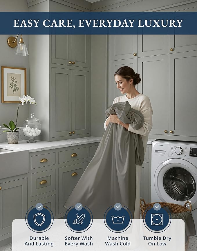 Linen Cooling Bed Sheet Set - Twin - 15 in Deep Pocket