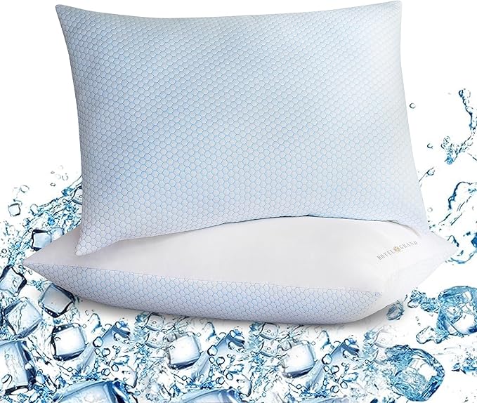 100% Cotton Cooling Bed Pillow - Queen - 2 Piece
