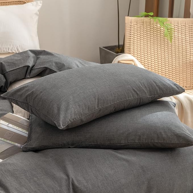 Linen Duvet Cover Set - King - 3 Piece