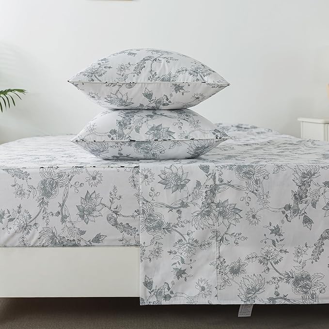 100% Cotton Bed Sheet Set - Full - 4 Piece